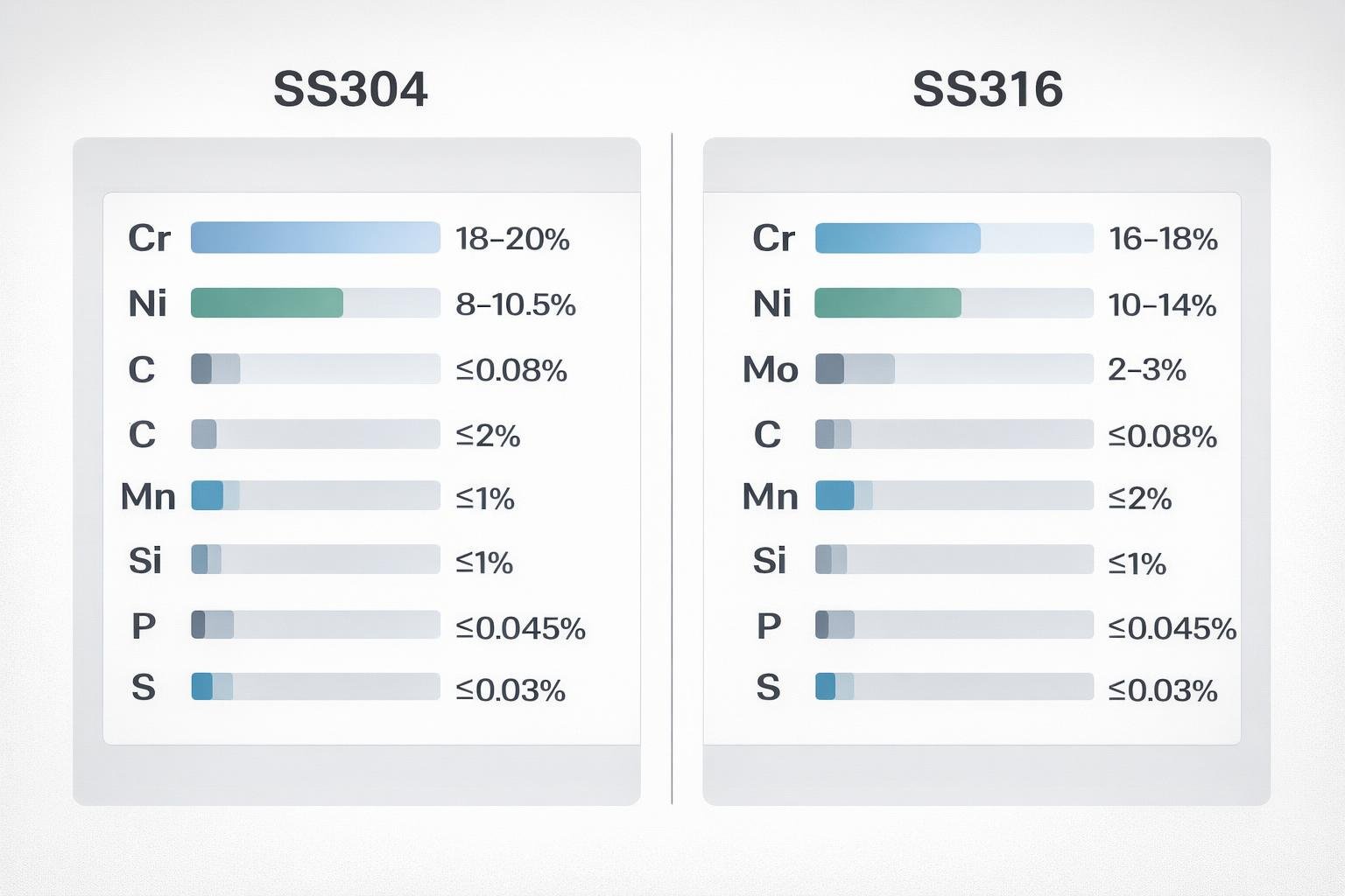 SS304 vs SS316: A Comprehensive Guide to Selecting the Right Stainless Steel for CNC Machining Applications
